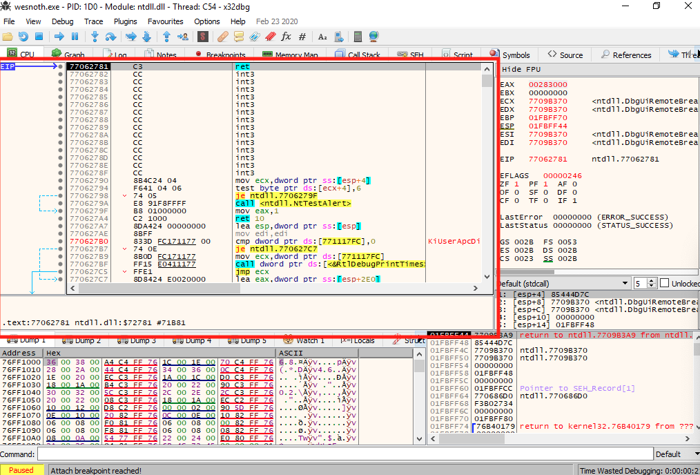 x64dbg Full Display and Sections