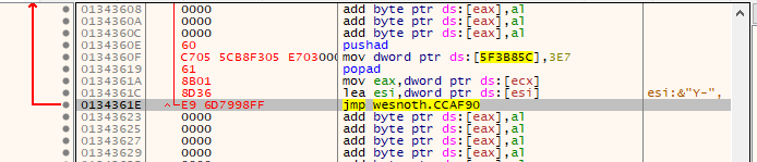 Code Cave with Gold Change