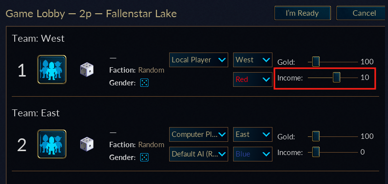 Wesnoth's Income Feature