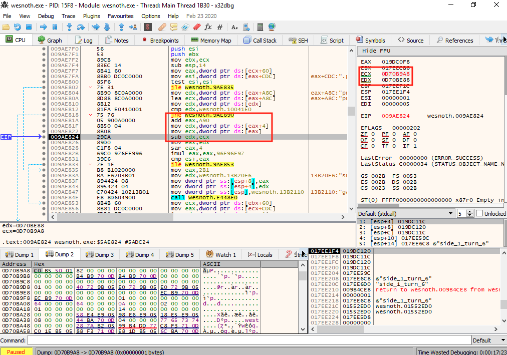 Breakpoint Triggered From Income