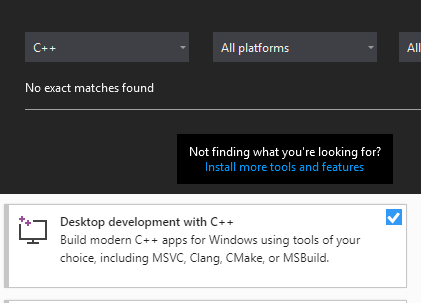 C++ Desktop Development Package