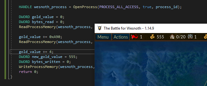 WriteProcessMemory