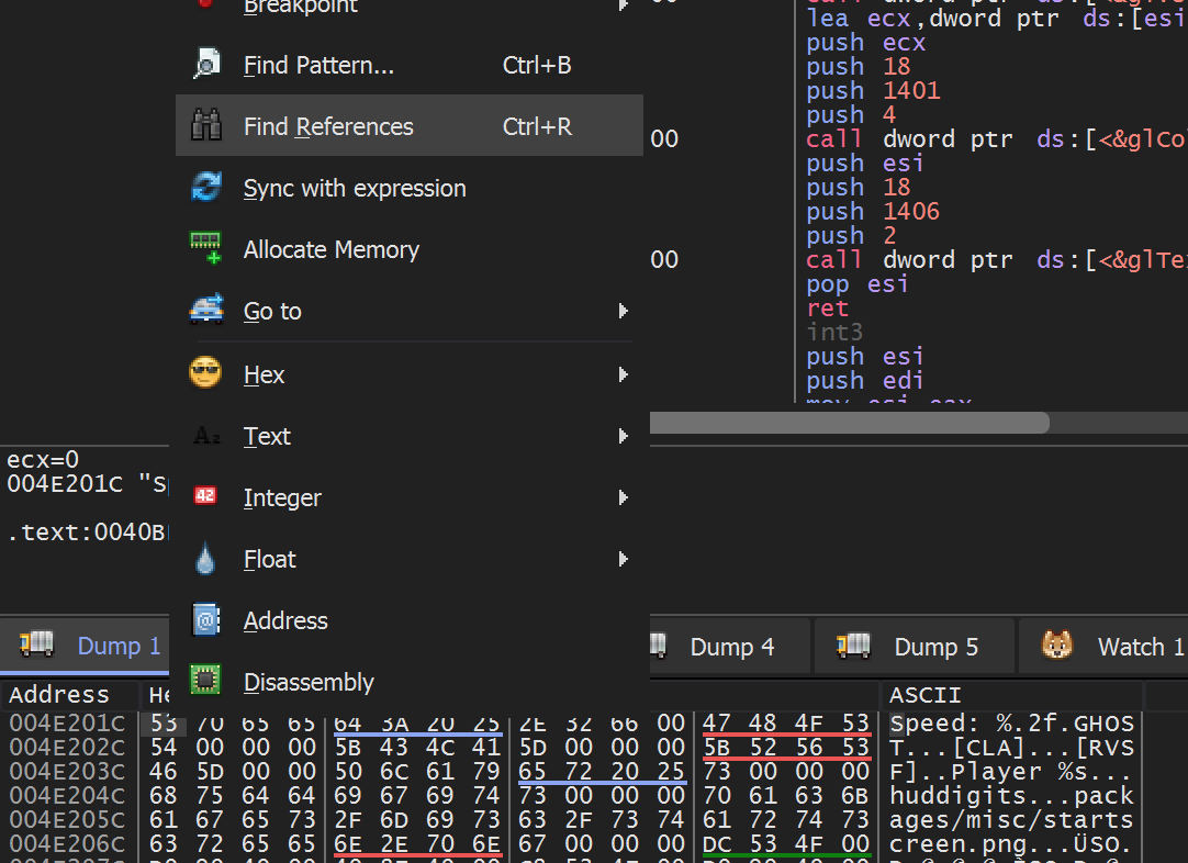 Finding References to a Pattern
